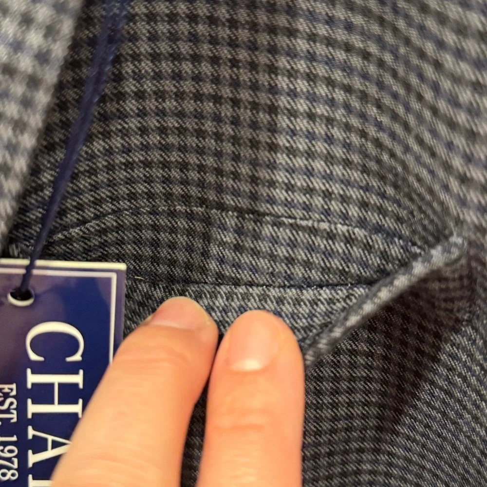 Chaps Men's Grey/Black Check Blazer –‎ 42 Long, Classic Fit